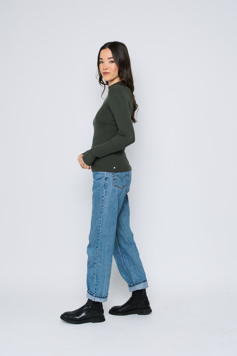 Mary-Mock Neck Long Sleeve